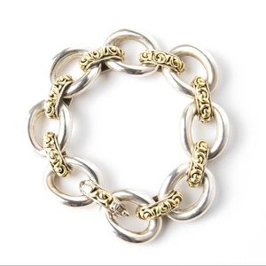 Charles Krypell Ivy Link Two Tone Bracelet 18k